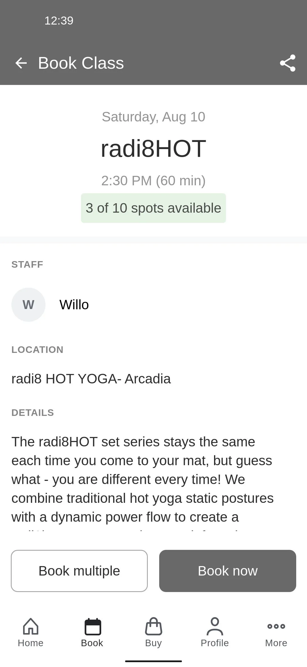 Radi8 Hot Yoga | Indus Appstore | Screenshot