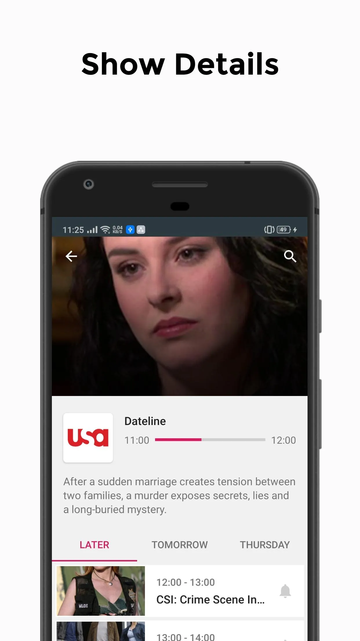 USA TV Guide - USA TV listings | Indus Appstore | Screenshot