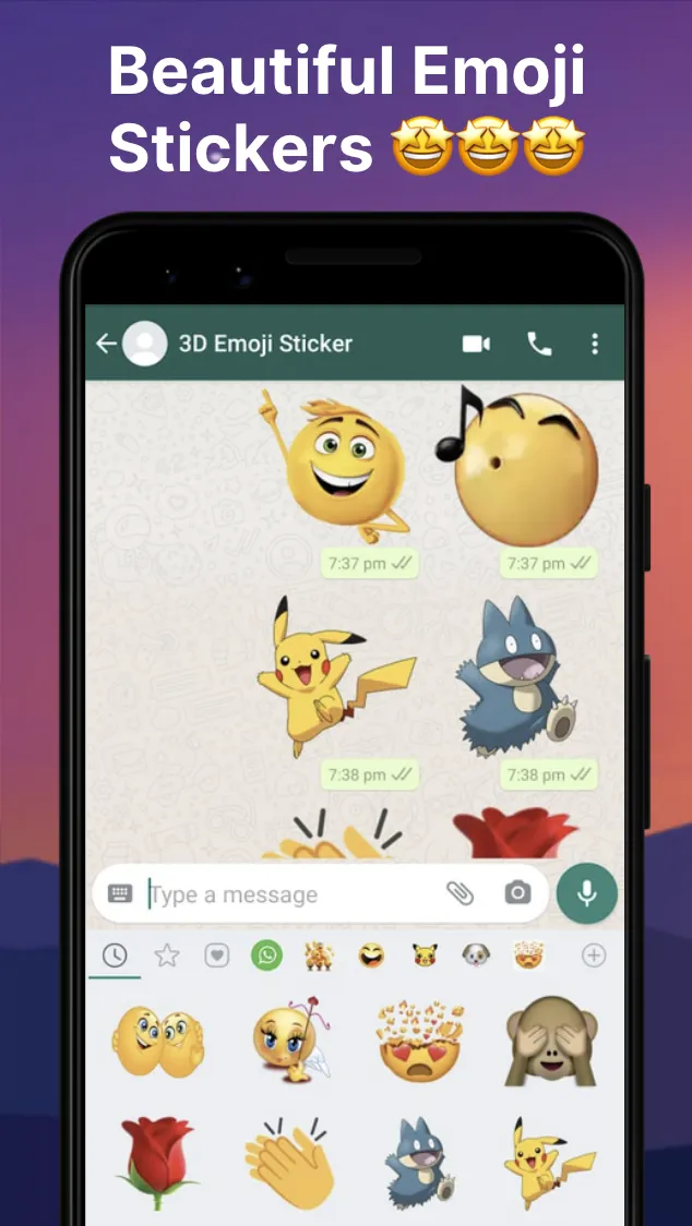 3D Emoji Stickers for WhatsApp | Indus Appstore | Screenshot