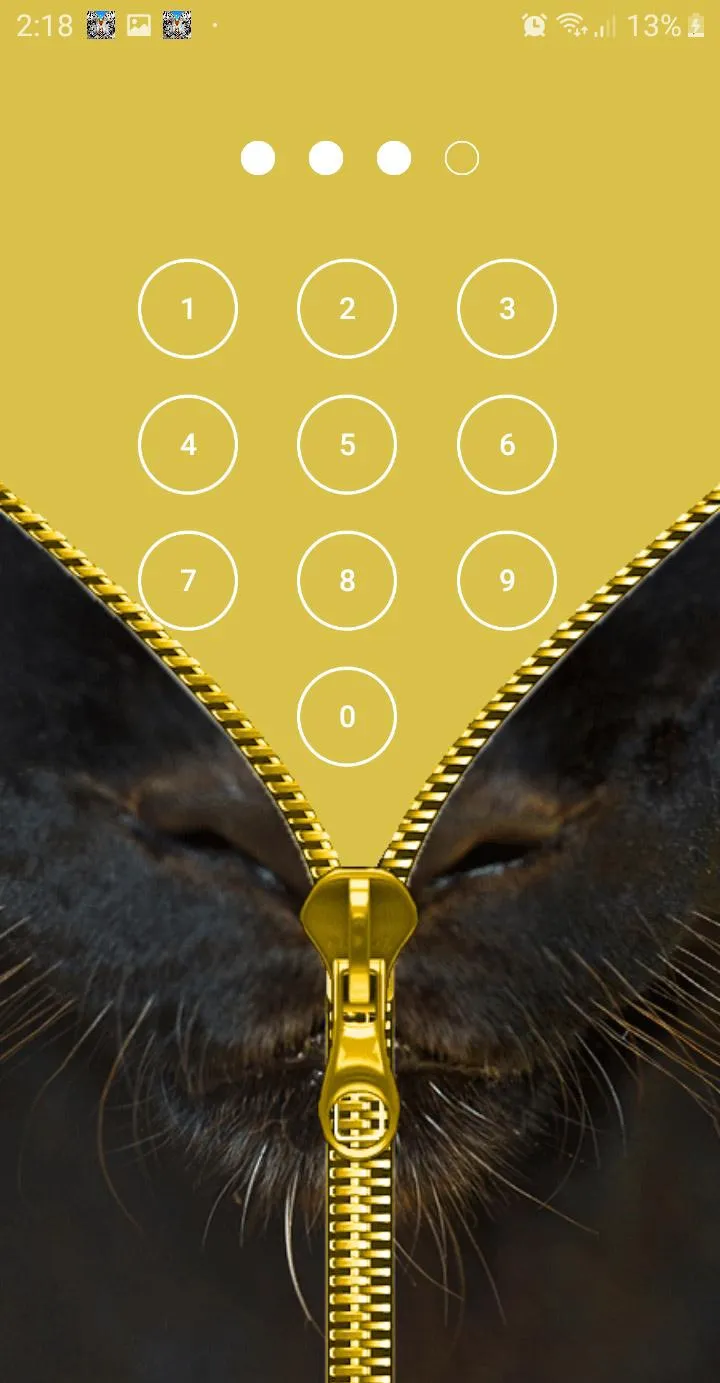 Wild Kitty Zipper Lock Screen | Indus Appstore | Screenshot