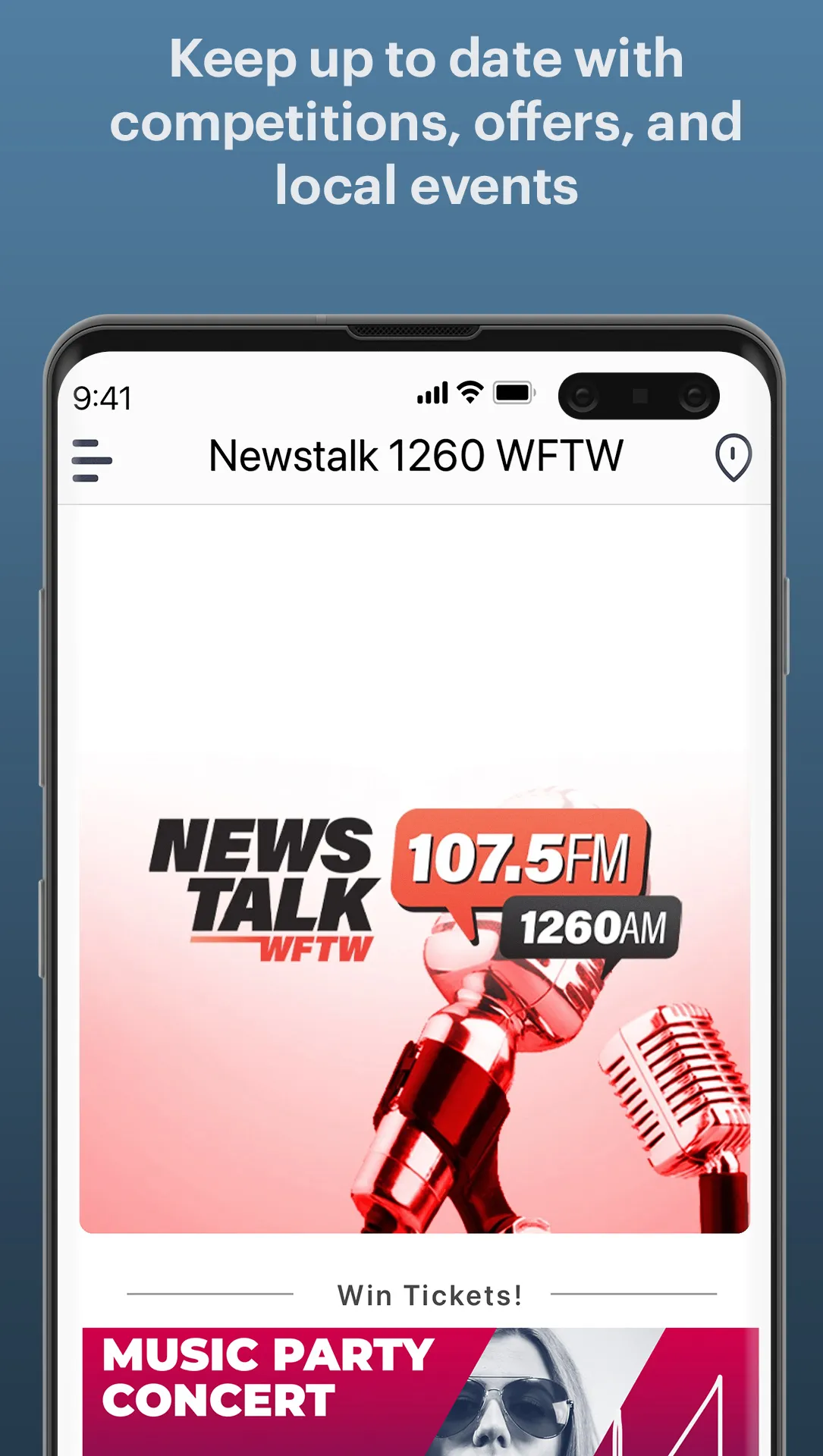 Newstalk 1260 WFTW | Indus Appstore | Screenshot