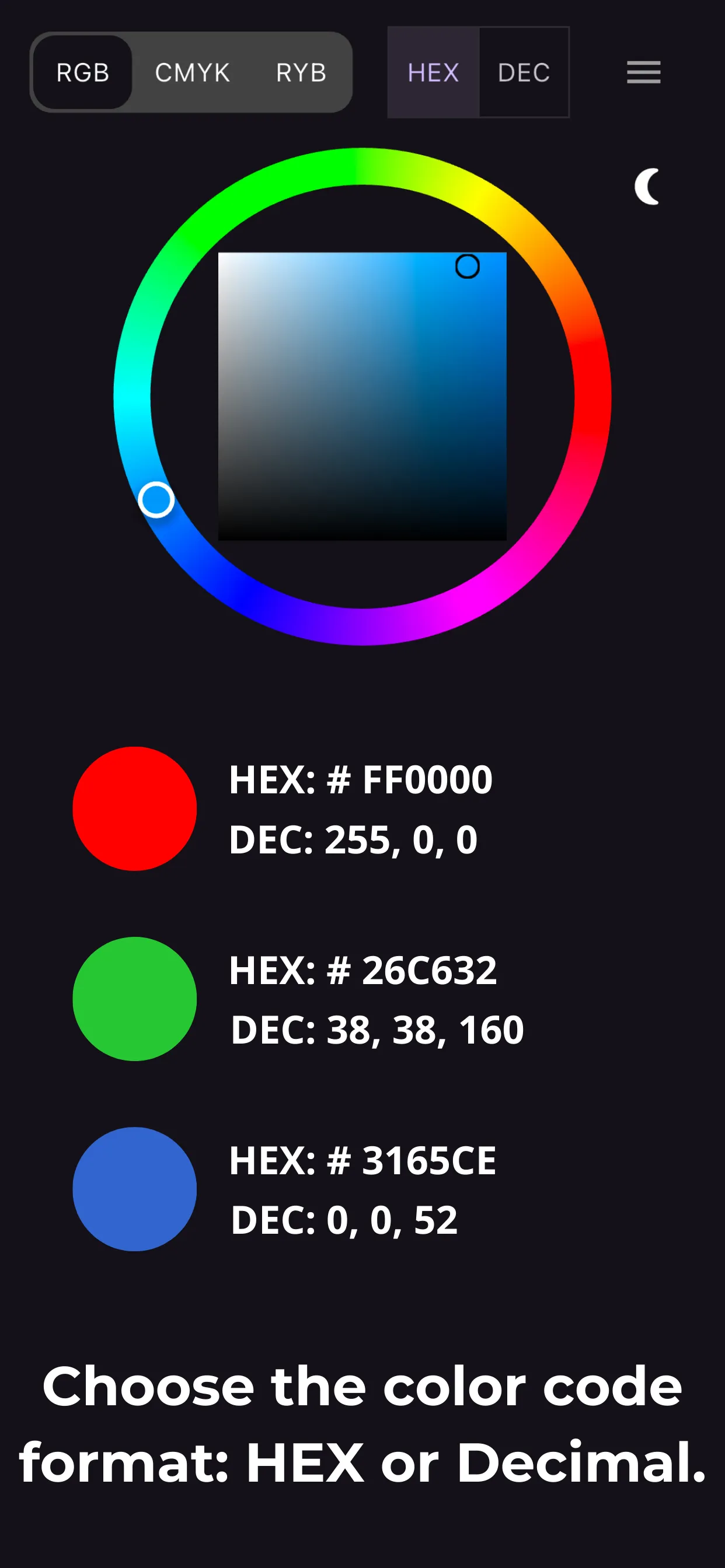 Color Wheel RGB CMYK HSL | Indus Appstore | Screenshot