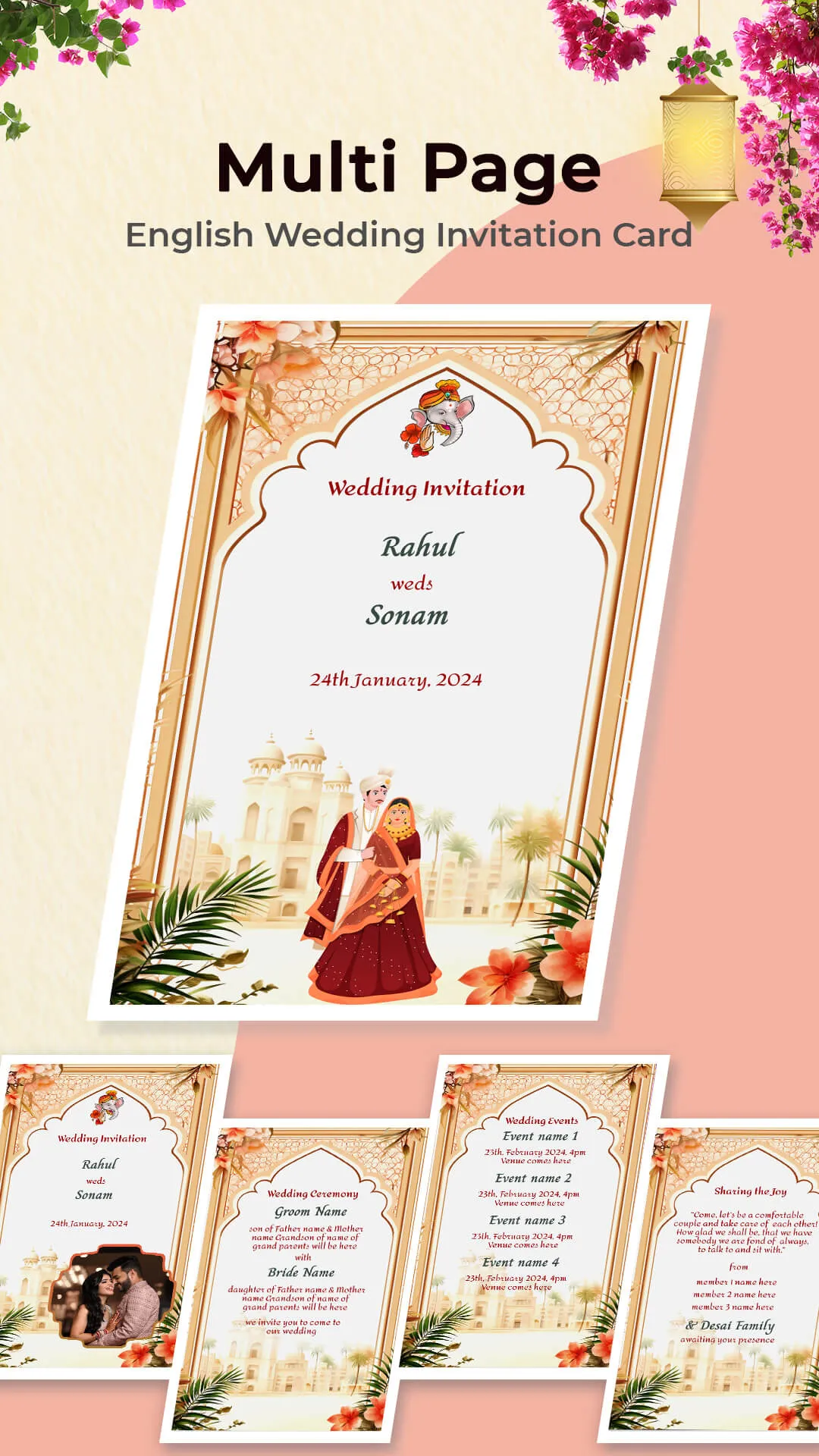 Wedding Card Maker: Invitation | Indus Appstore | Screenshot