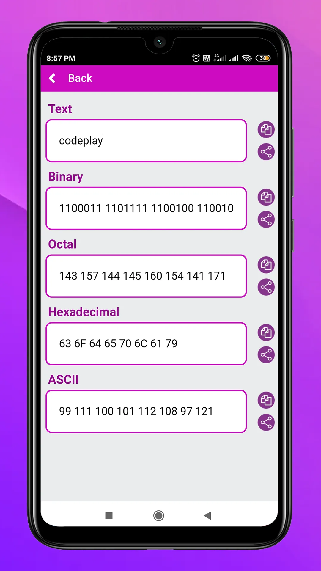 ASCII message encrypter | Indus Appstore | Screenshot