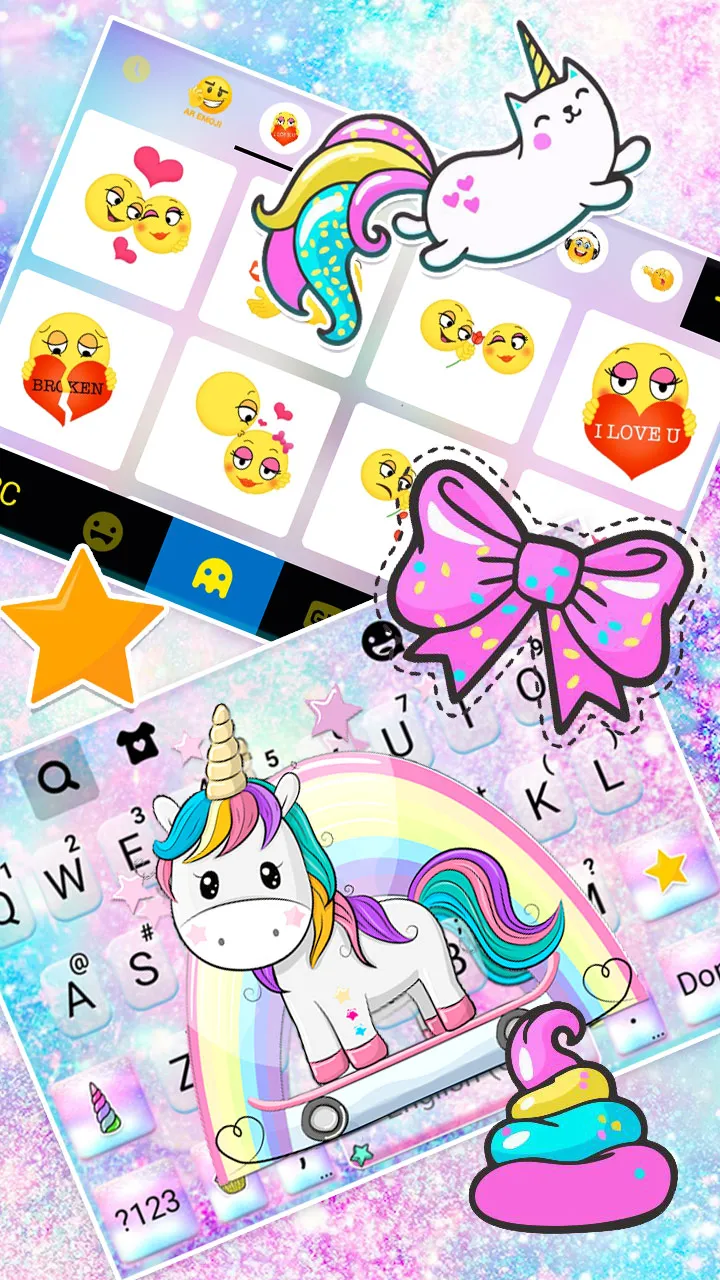 Galaxy Skate Unicorn Theme | Indus Appstore | Screenshot