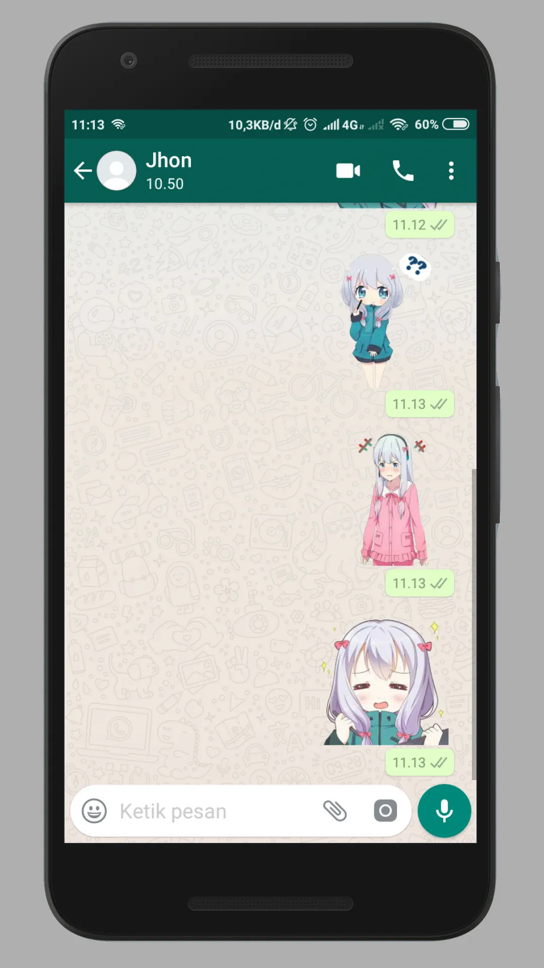 Cute Anime  wastickers | Indus Appstore | Screenshot