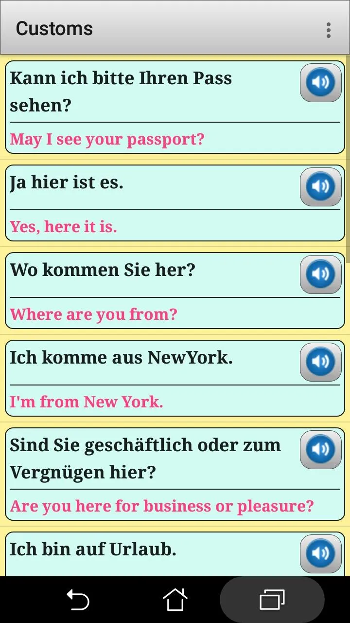 German phrasebook and phrases  | Indus Appstore | Screenshot