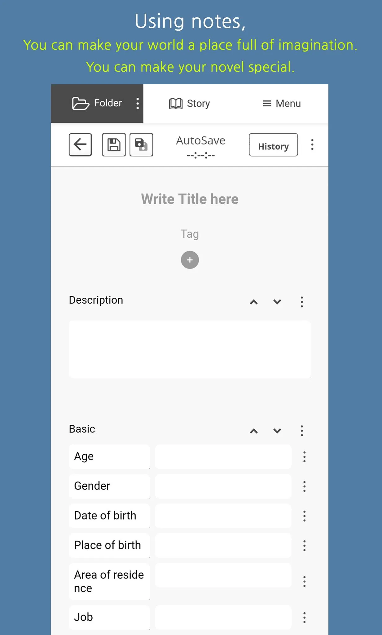 FolderStory - Write novel, Cre | Indus Appstore | Screenshot