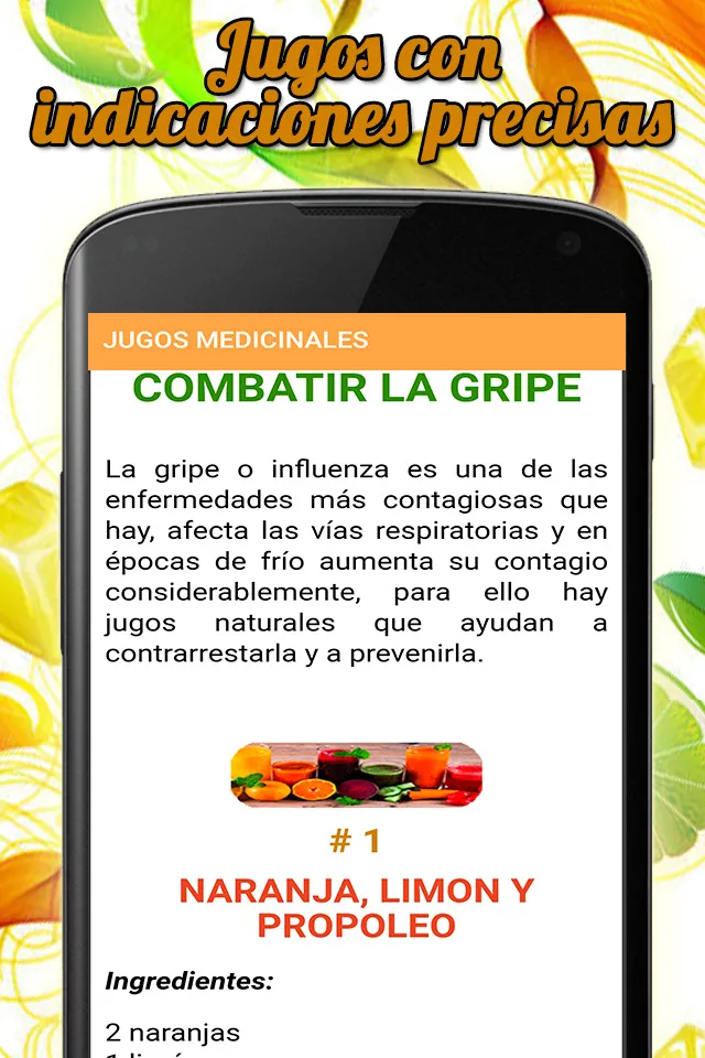 Jugos naturales y medicinales | Indus Appstore | Screenshot