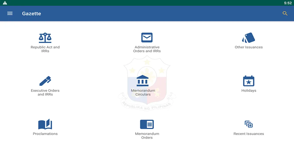 Official Gazette Philippines | Indus Appstore | Screenshot