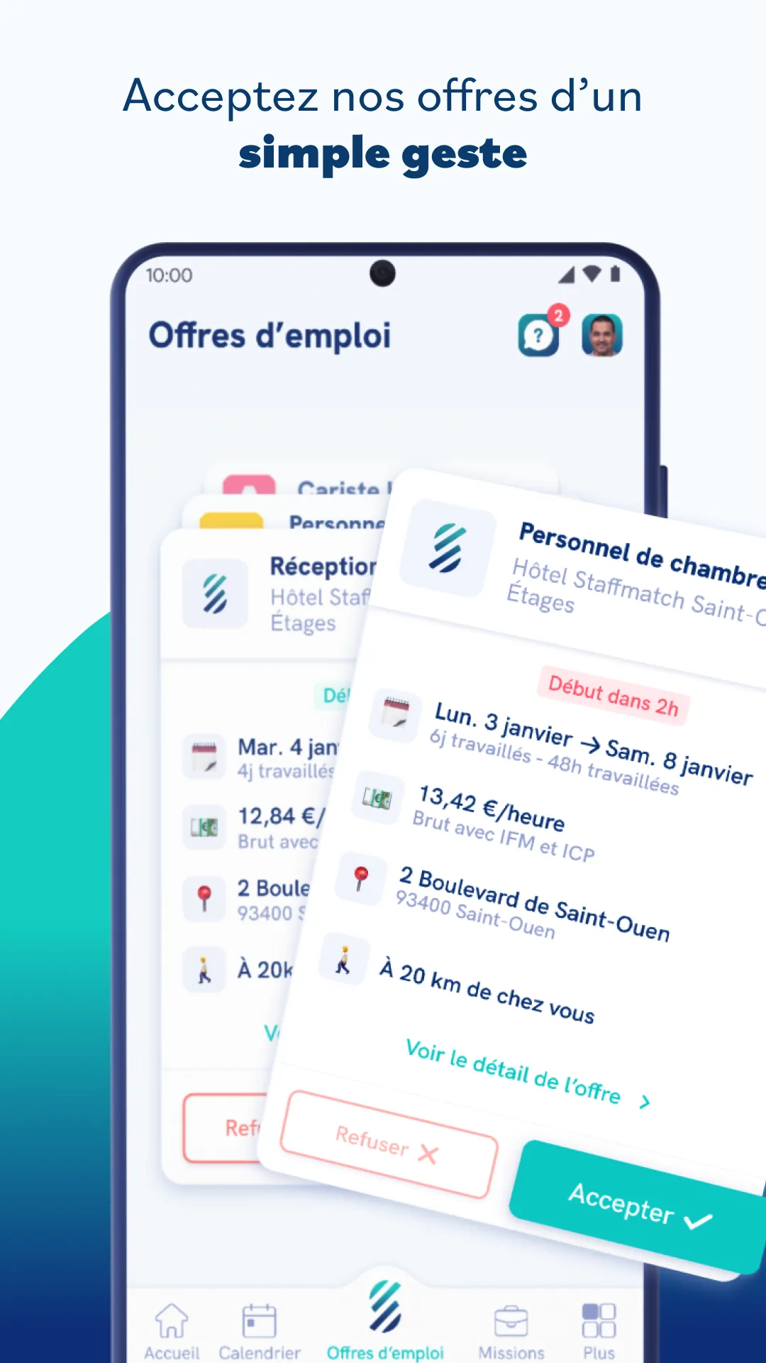 Staffmatch: Travail en intérim | Indus Appstore | Screenshot