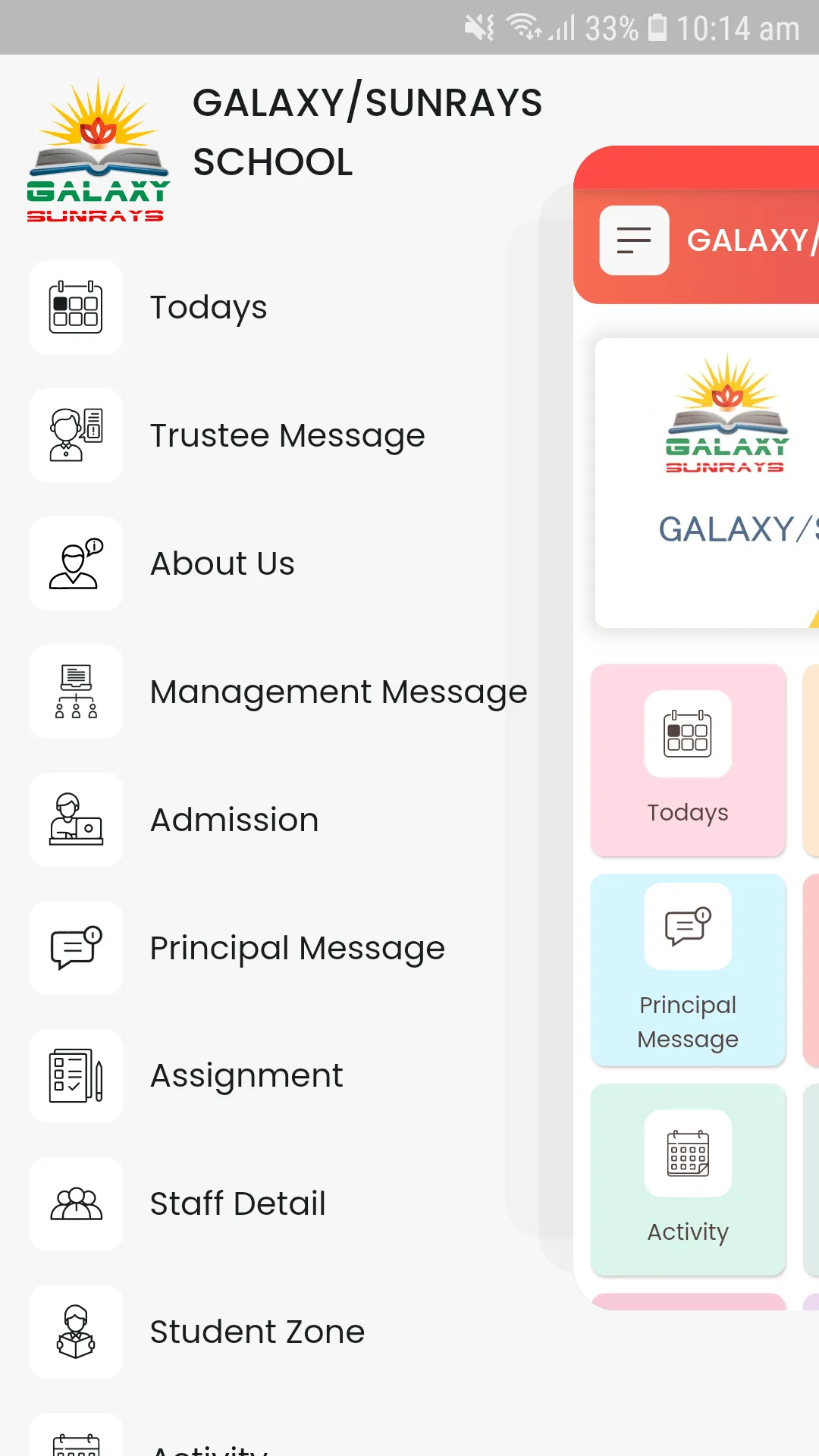 GALAXY/SUNRAYS SCHOOL | Indus Appstore | Screenshot