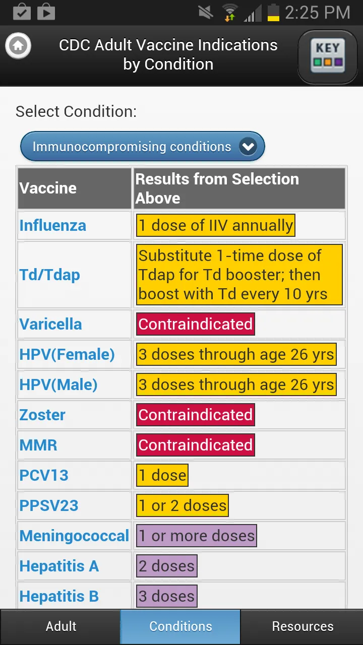 CDC Vaccine Schedules | Indus Appstore | Screenshot