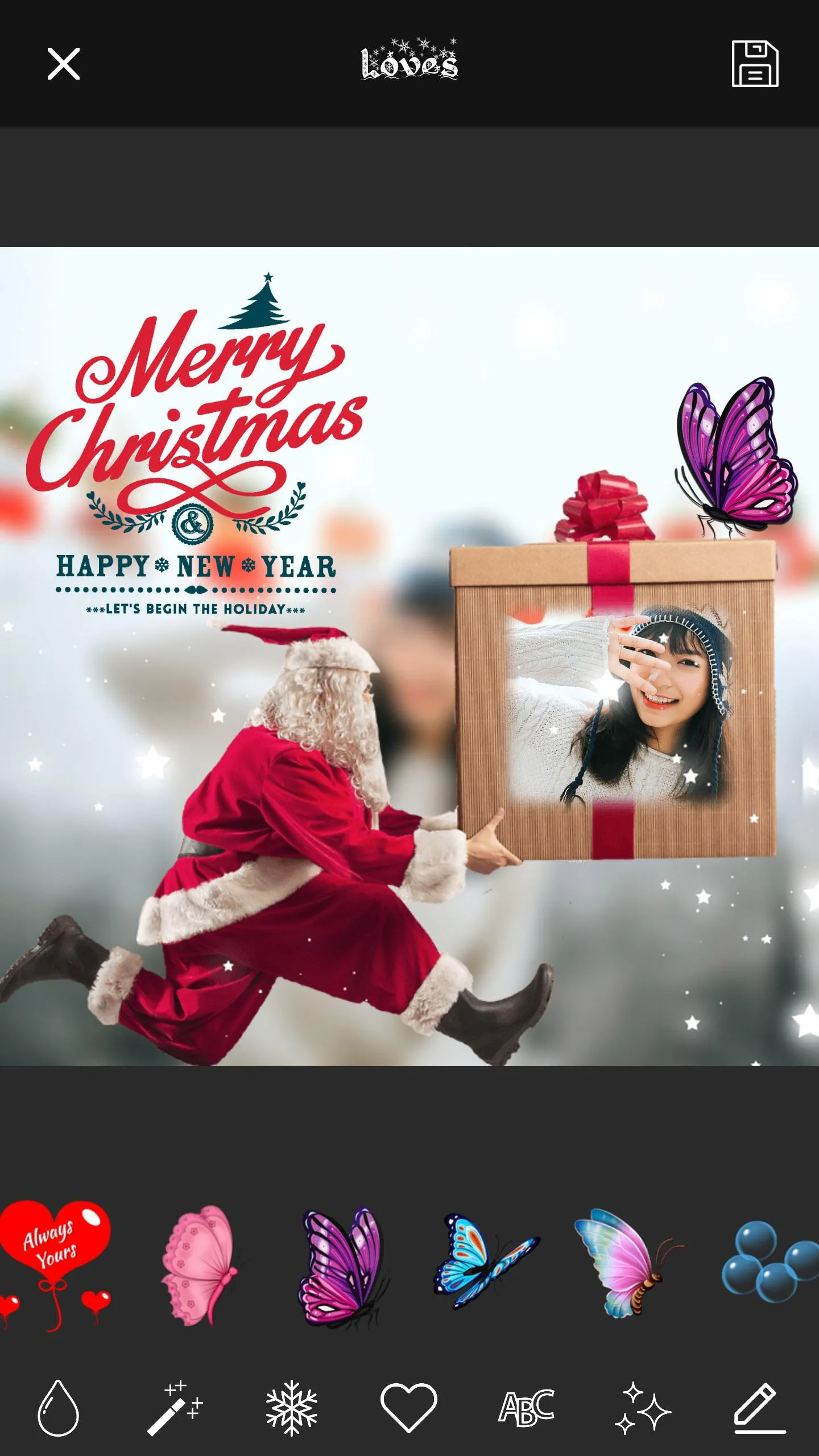 Christmas Card PIP Art Camera | Indus Appstore | Screenshot