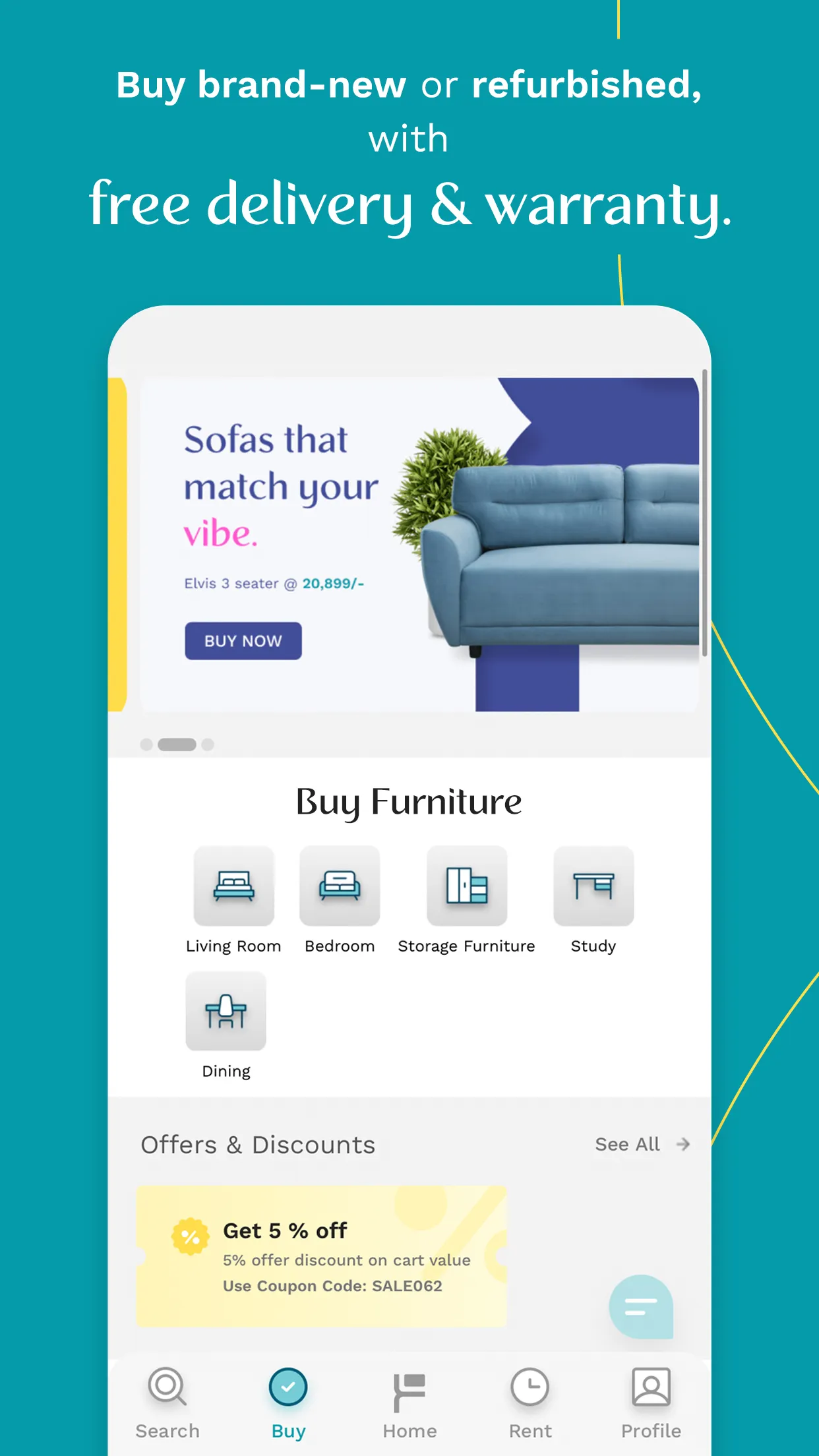 Furlenco: Rent & Buy Furniture | Indus Appstore | Screenshot