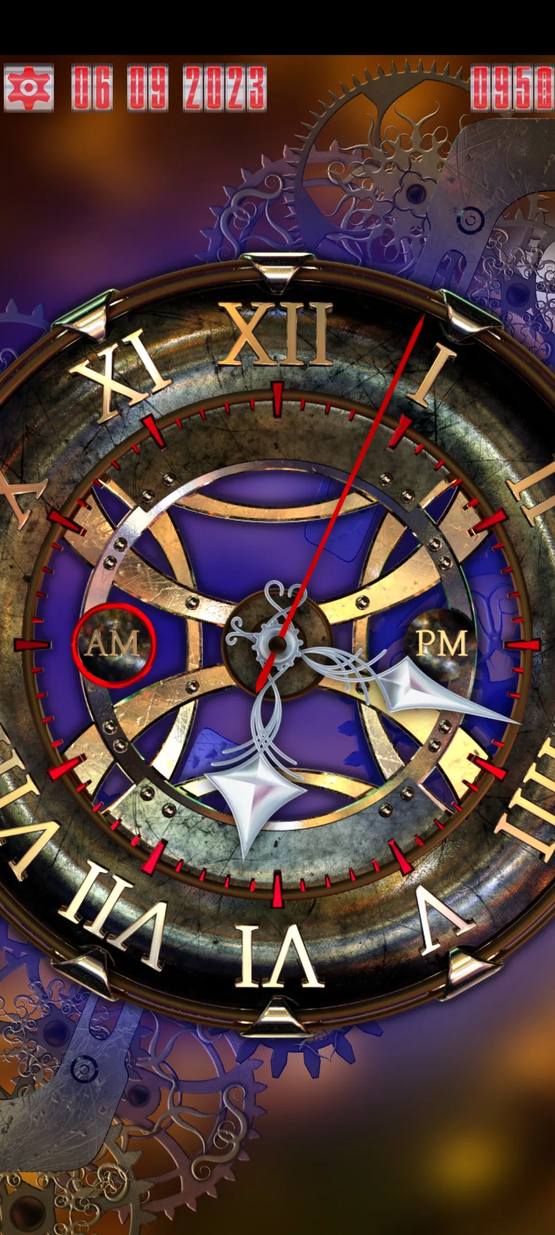 Steampunk Desk Analog Clock | Indus Appstore | Screenshot