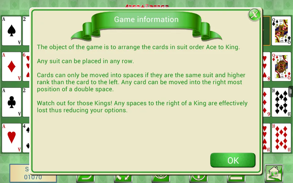 Aces + Spaces, card solitaire | Indus Appstore | Screenshot