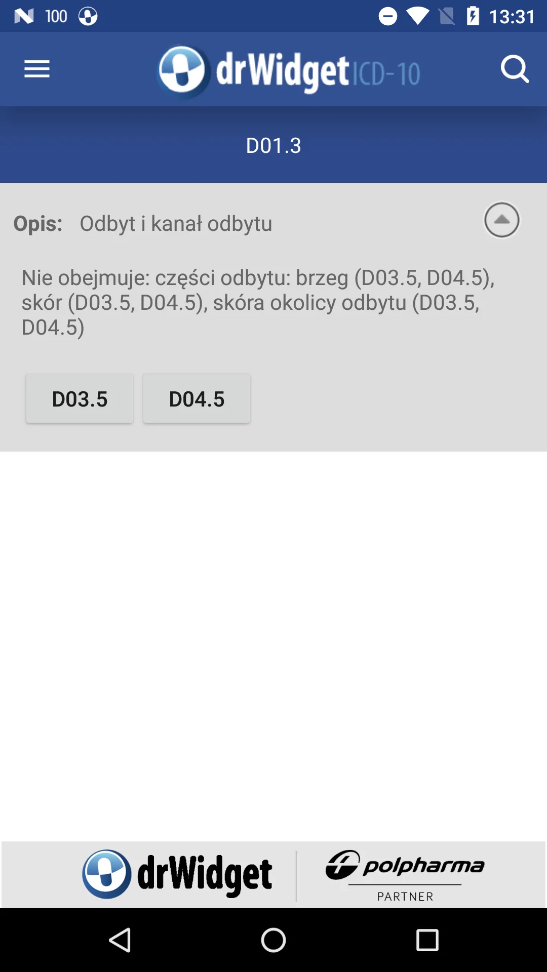 DrWidget ICD10 | Indus Appstore | Screenshot