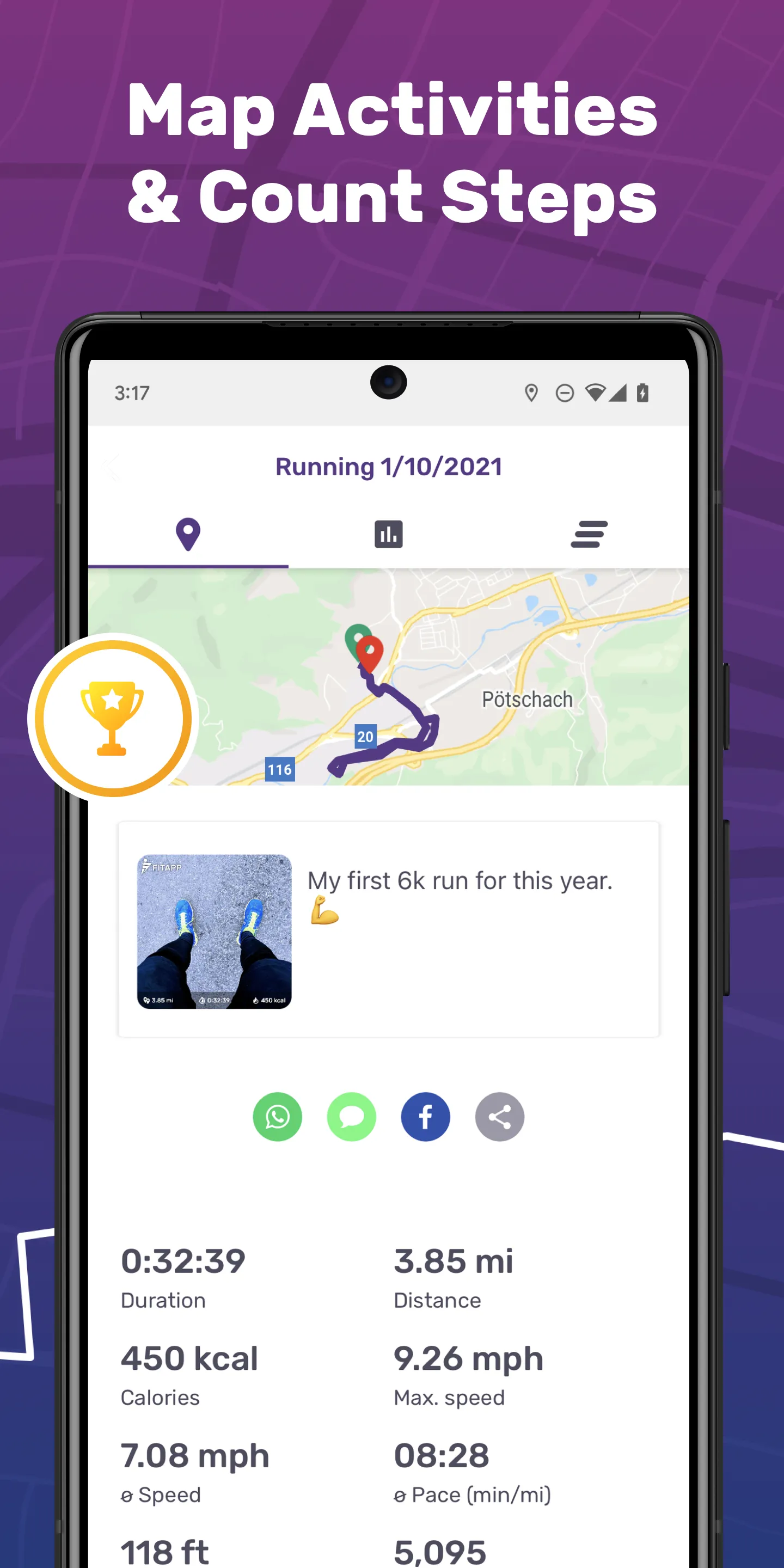 FITAPP: Run Distance Tracker | Indus Appstore | Screenshot