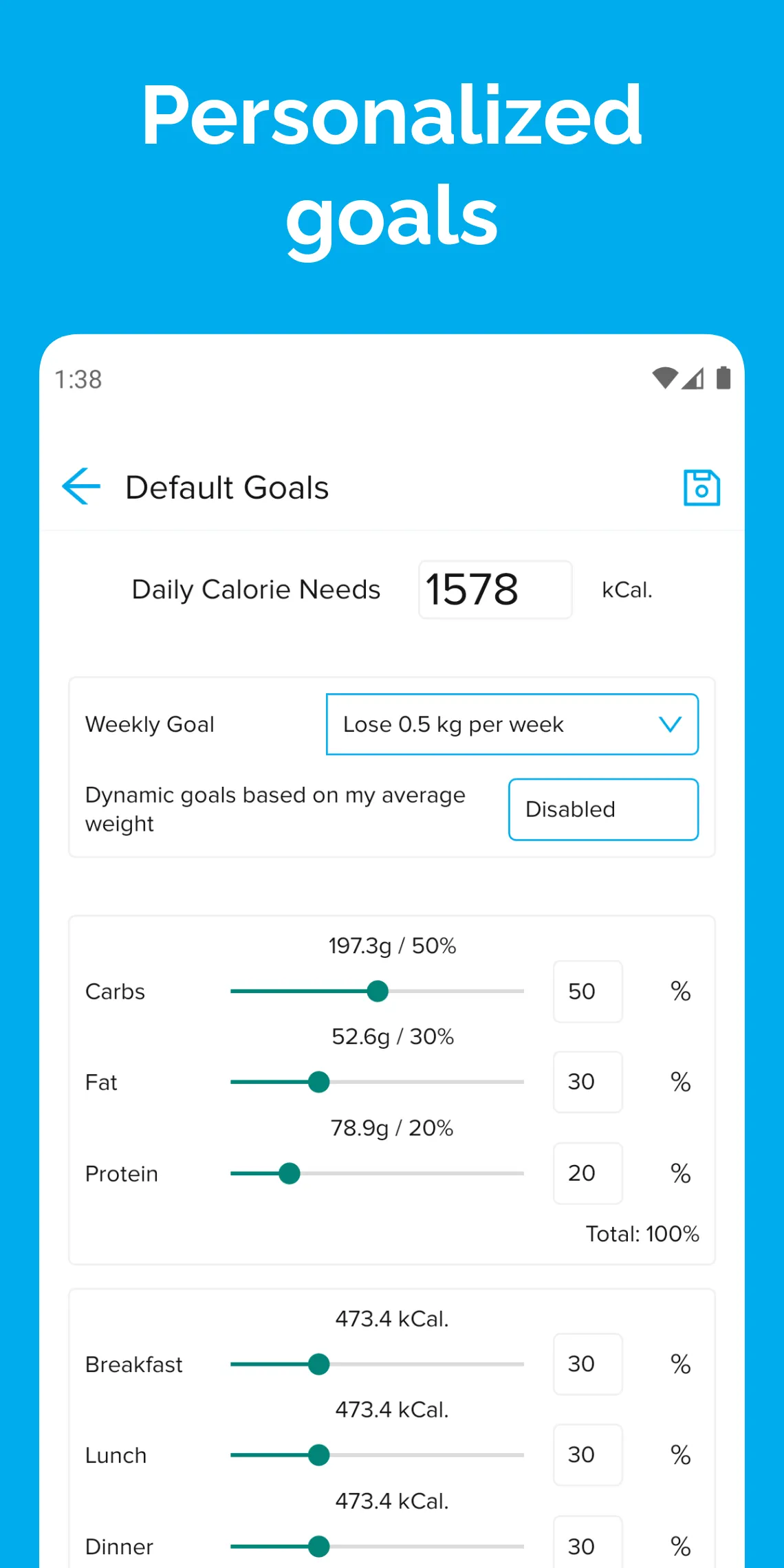 Calorie Counter - OmNom Notes | Indus Appstore | Screenshot