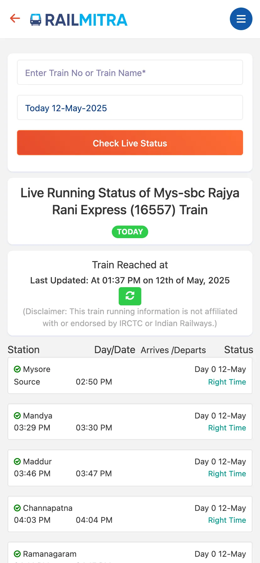 LiveTrain, PNR & Food Delivery | Indus Appstore | Screenshot