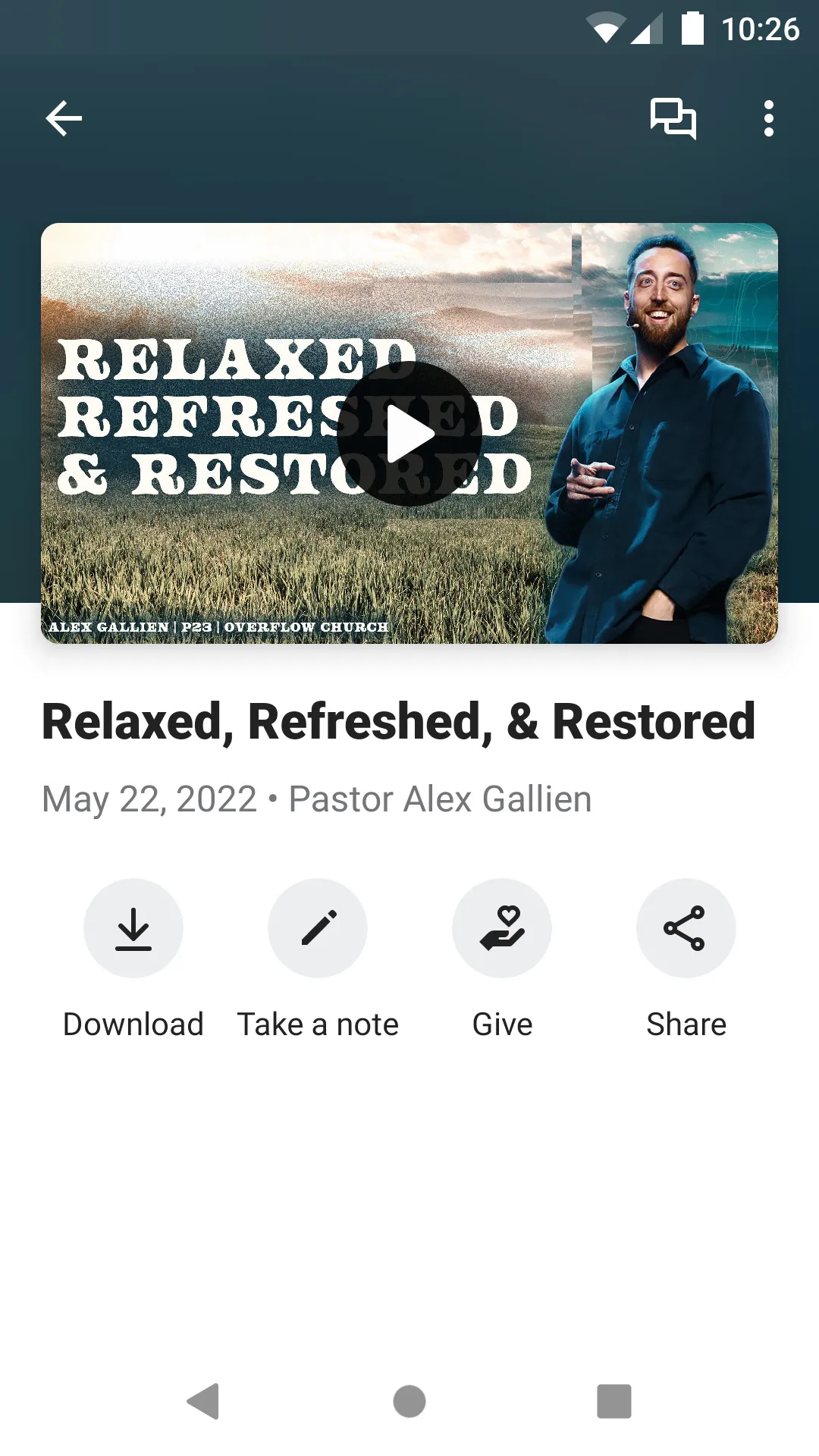 Overflow Church | Indus Appstore | Screenshot