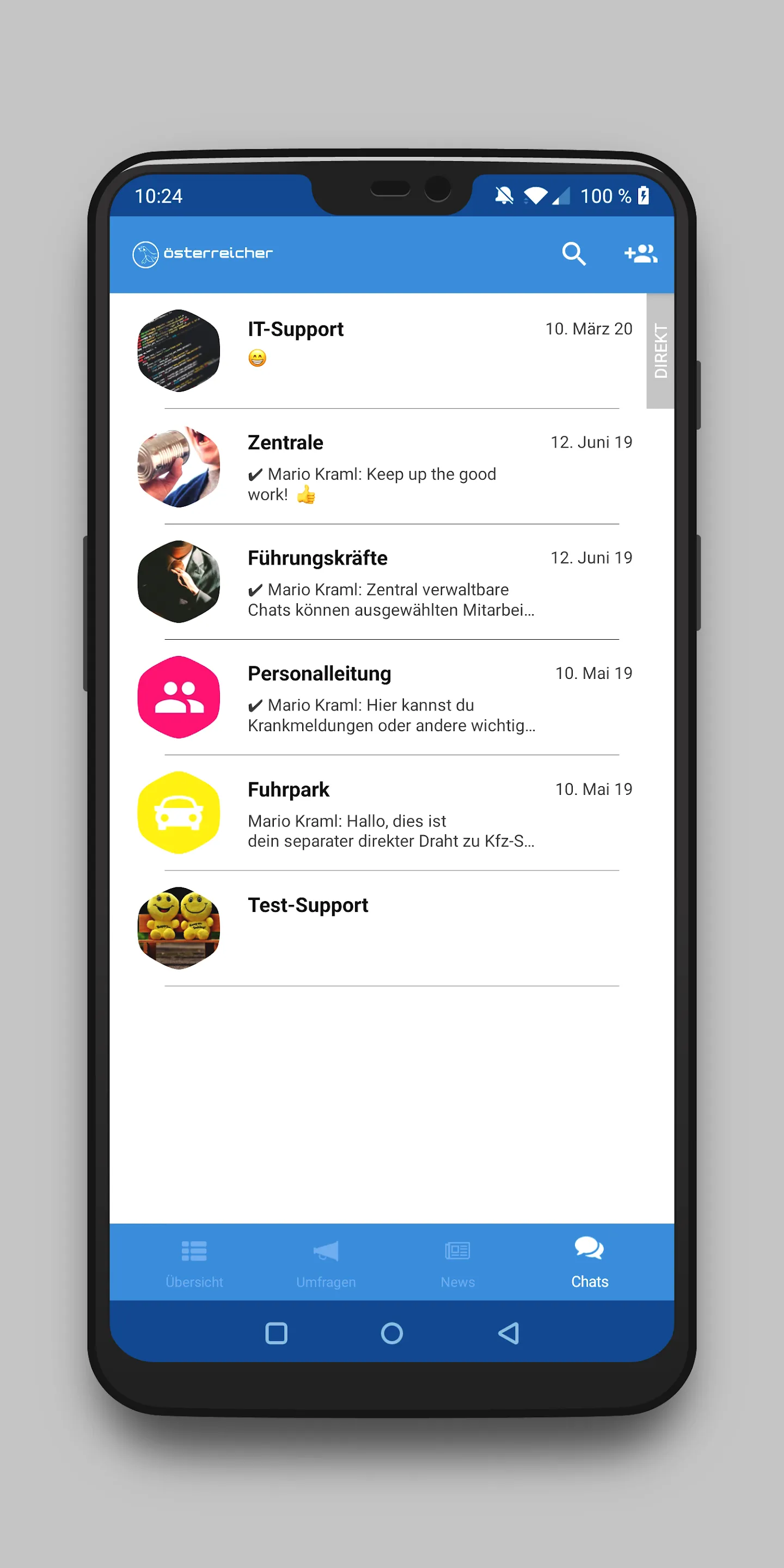 Österreicher Mitarbeiter-App | Indus Appstore | Screenshot