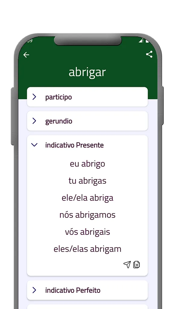 Portuguese Verb Conjugator | Indus Appstore | Screenshot