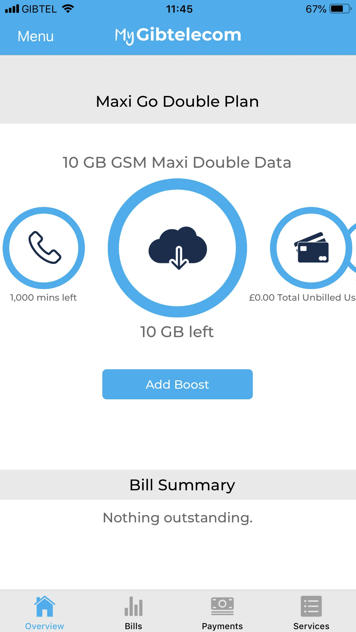 My Gibtelecom | Indus Appstore | Screenshot