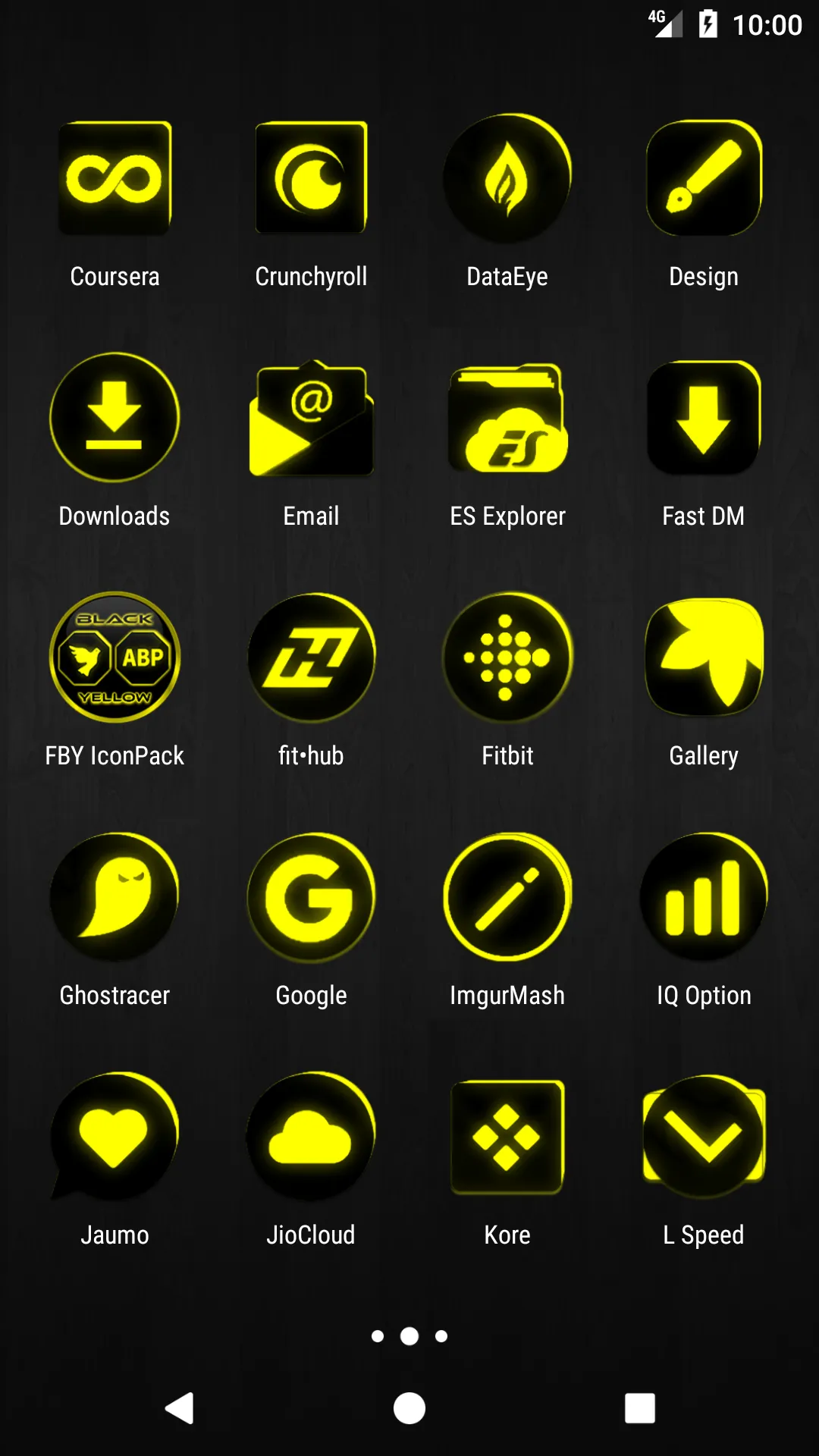 Flat Black and Yellow IconPack | Indus Appstore | Screenshot