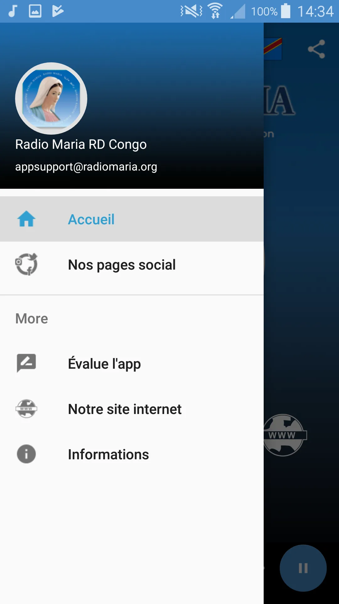 Radio Maria RD Congo | Indus Appstore | Screenshot