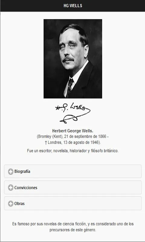 H.G. Wells - ciencia ficción | Indus Appstore | Screenshot