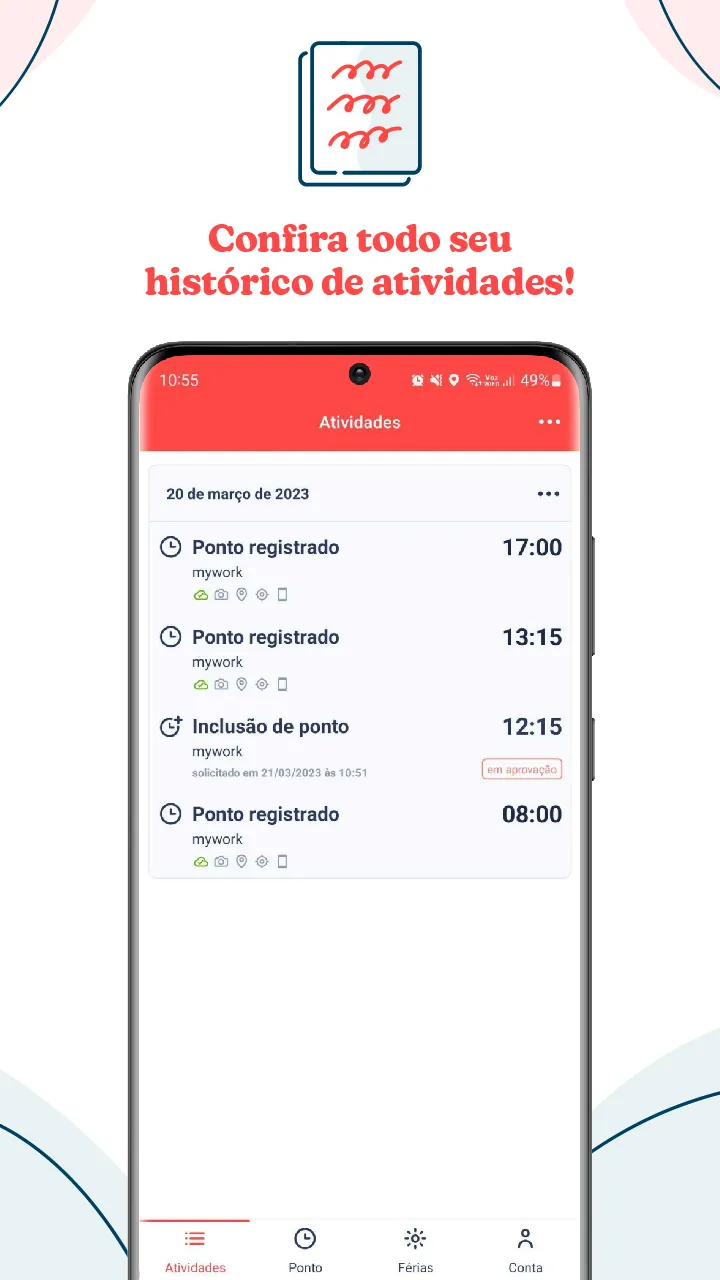 mywork: Ponto e Férias | Indus Appstore | Screenshot