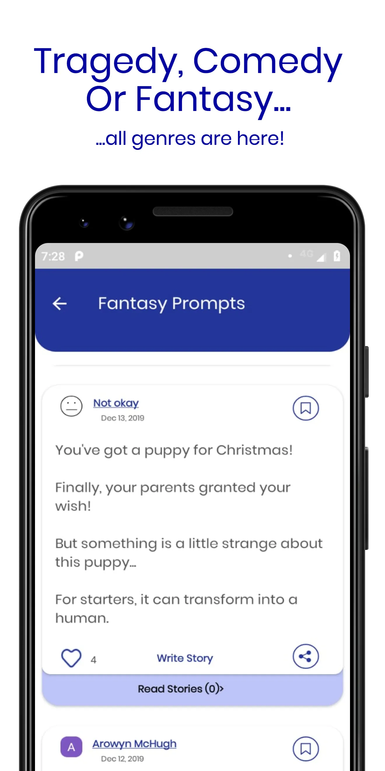 Writing Prompts - An Online Co | Indus Appstore | Screenshot