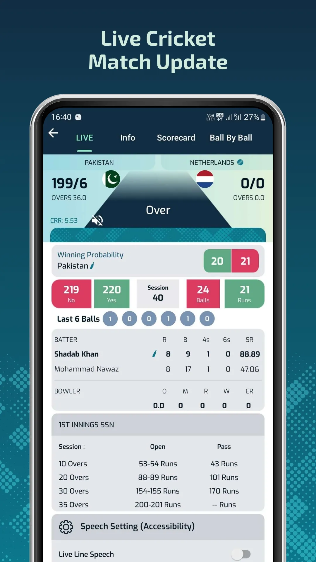 Swift Cricket Live Line | Indus Appstore | Screenshot