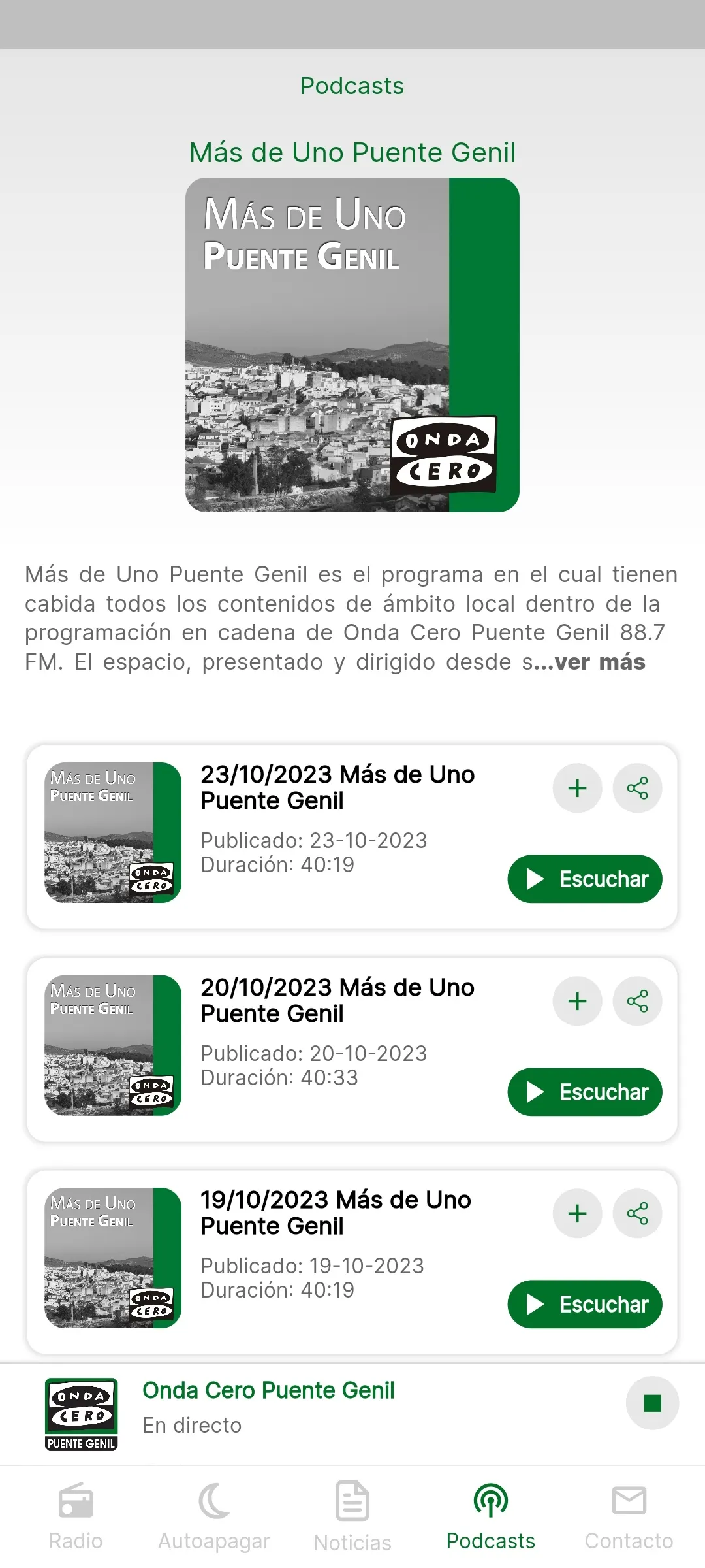 Onda Cero Puente Genil | Indus Appstore | Screenshot