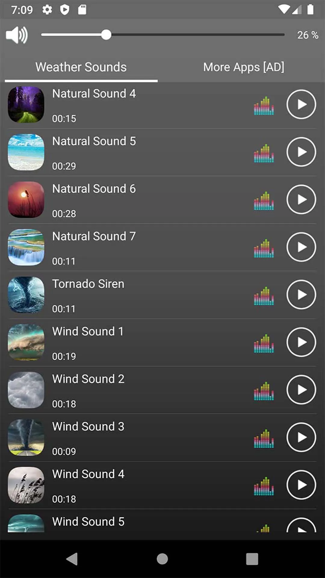 Weather Sounds and Wallpapers | Indus Appstore | Screenshot