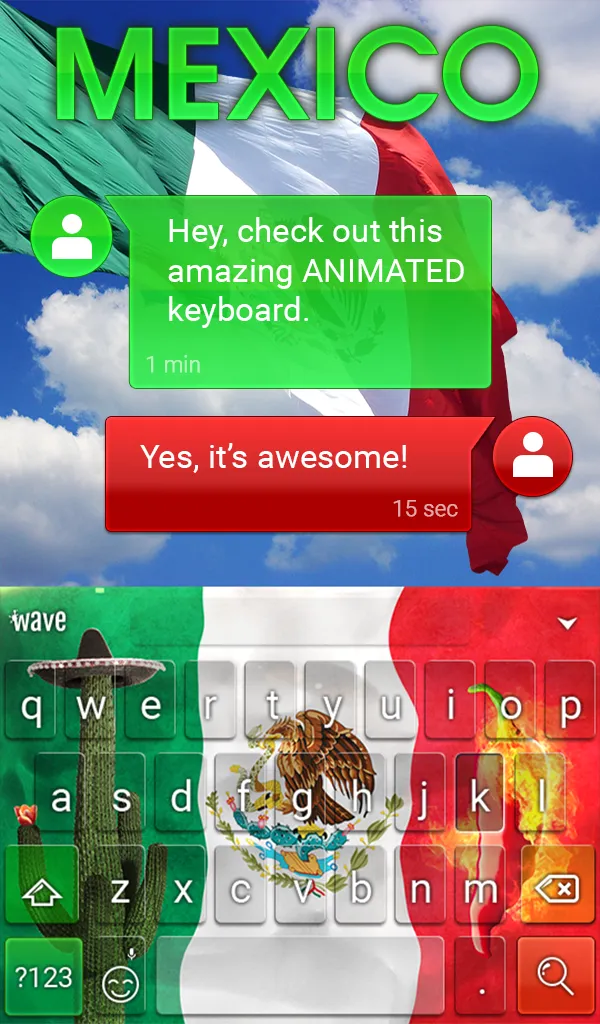 Mexico Animated Keyboard | Indus Appstore | Screenshot