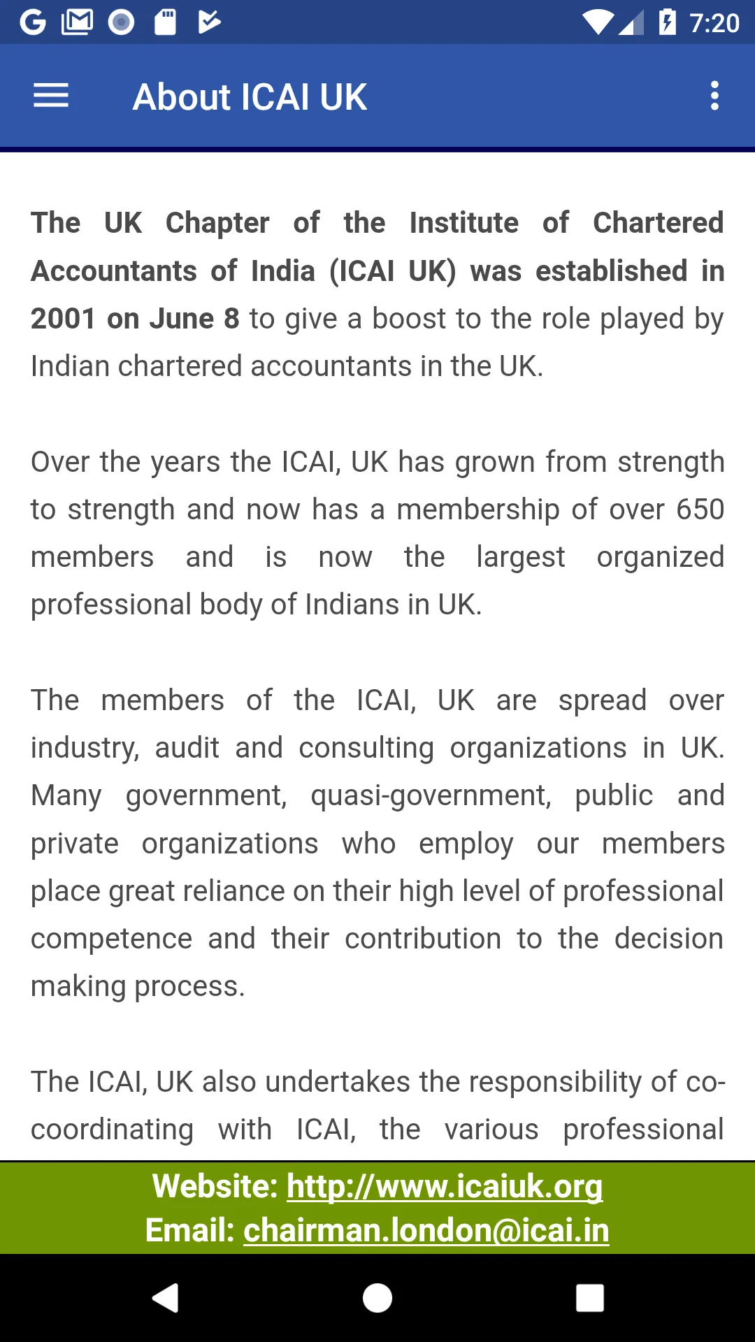 ICAI UK | Indus Appstore | Screenshot