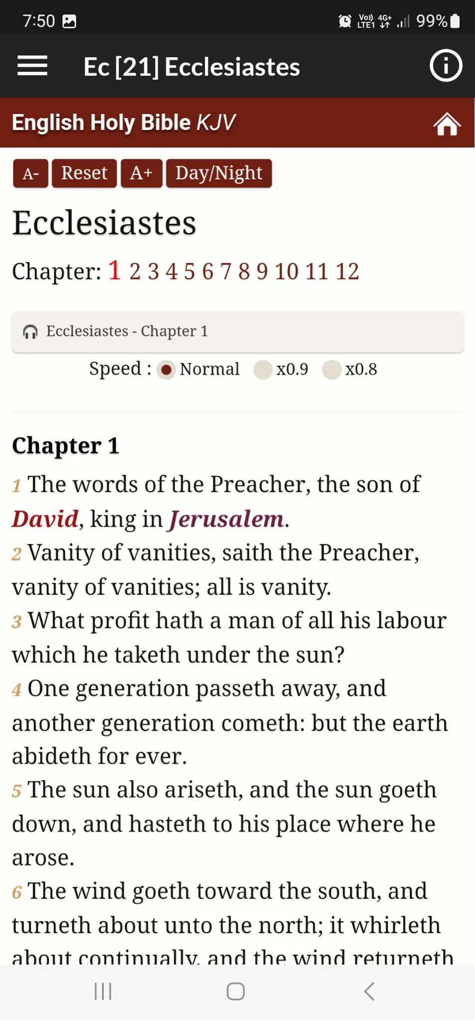 King James Audio - KJV Bible | Indus Appstore | Screenshot