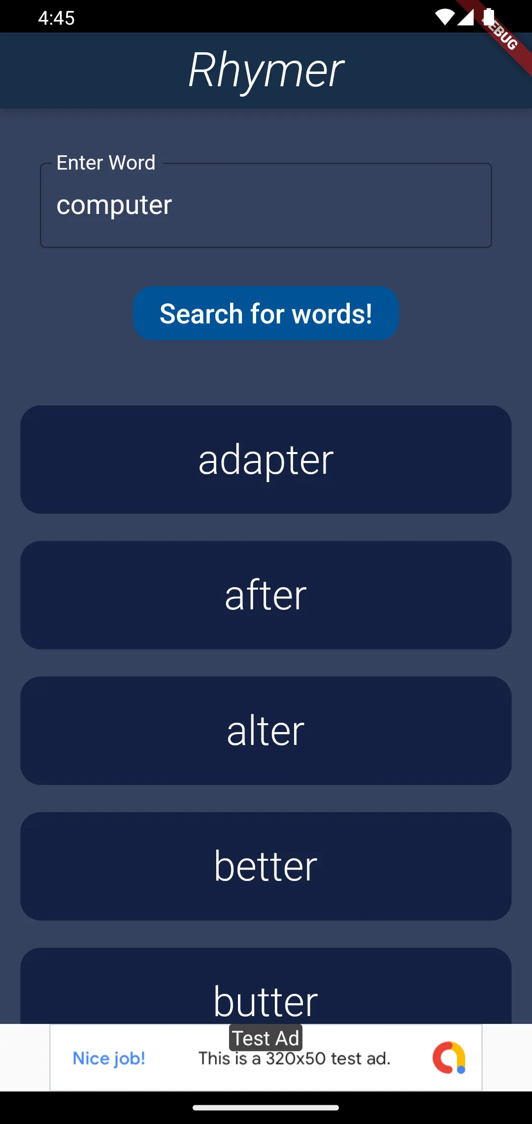 Rhymer: Rhyming words finder | Indus Appstore | Screenshot