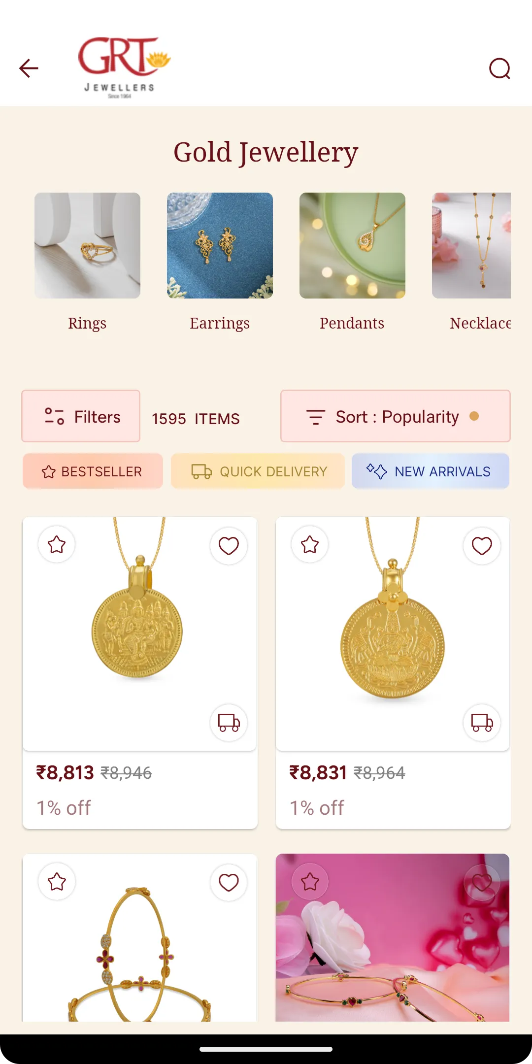 GRT Jewellers Online Shopping | Indus Appstore | Screenshot
