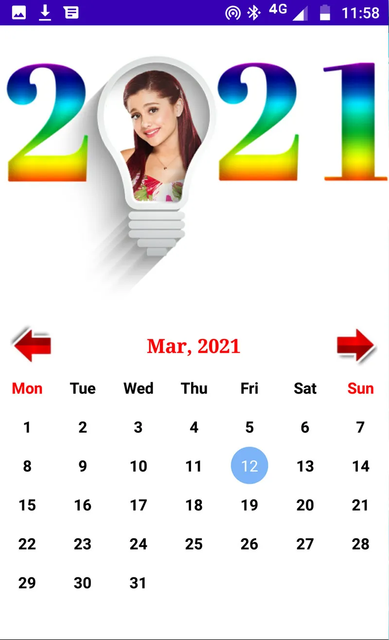 My Calendar Photo Frame | Indus Appstore | Screenshot