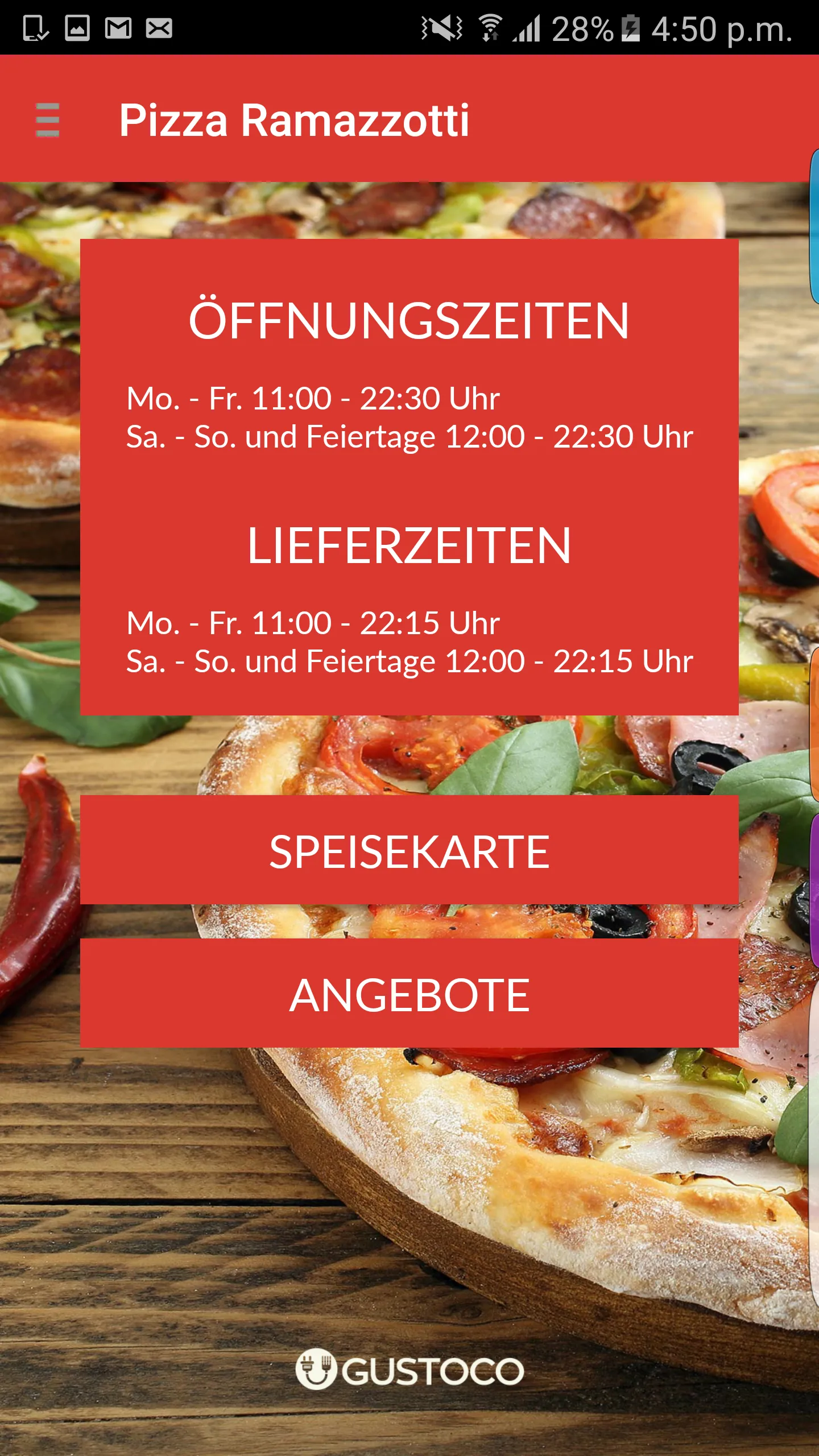 Pizza Ramazzotti | Indus Appstore | Screenshot