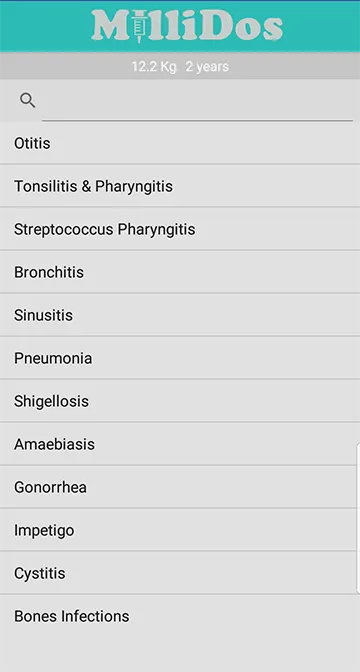 Millidos - Pediatric Drug Dosages | Indus Appstore | Screenshot