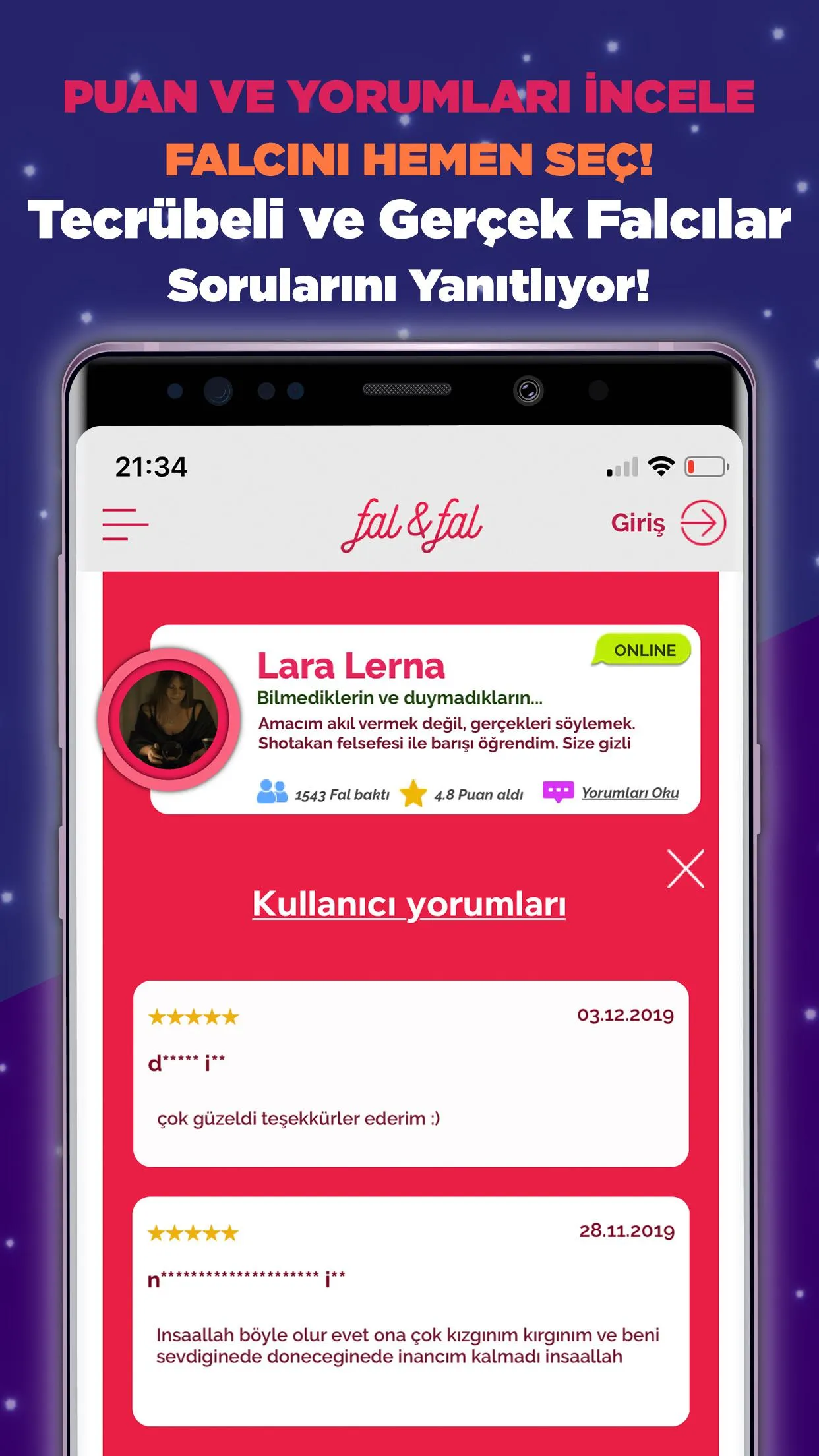 FalveFal - Gerçek Falcılar | Indus Appstore | Screenshot