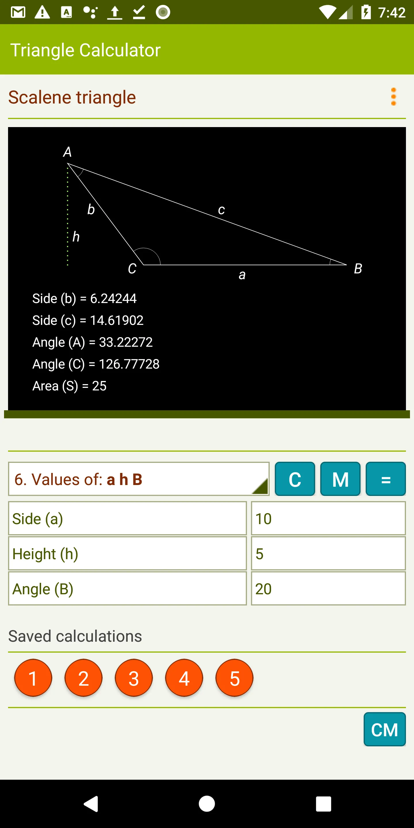 Triangle Calculator - Pro | Indus Appstore | Screenshot