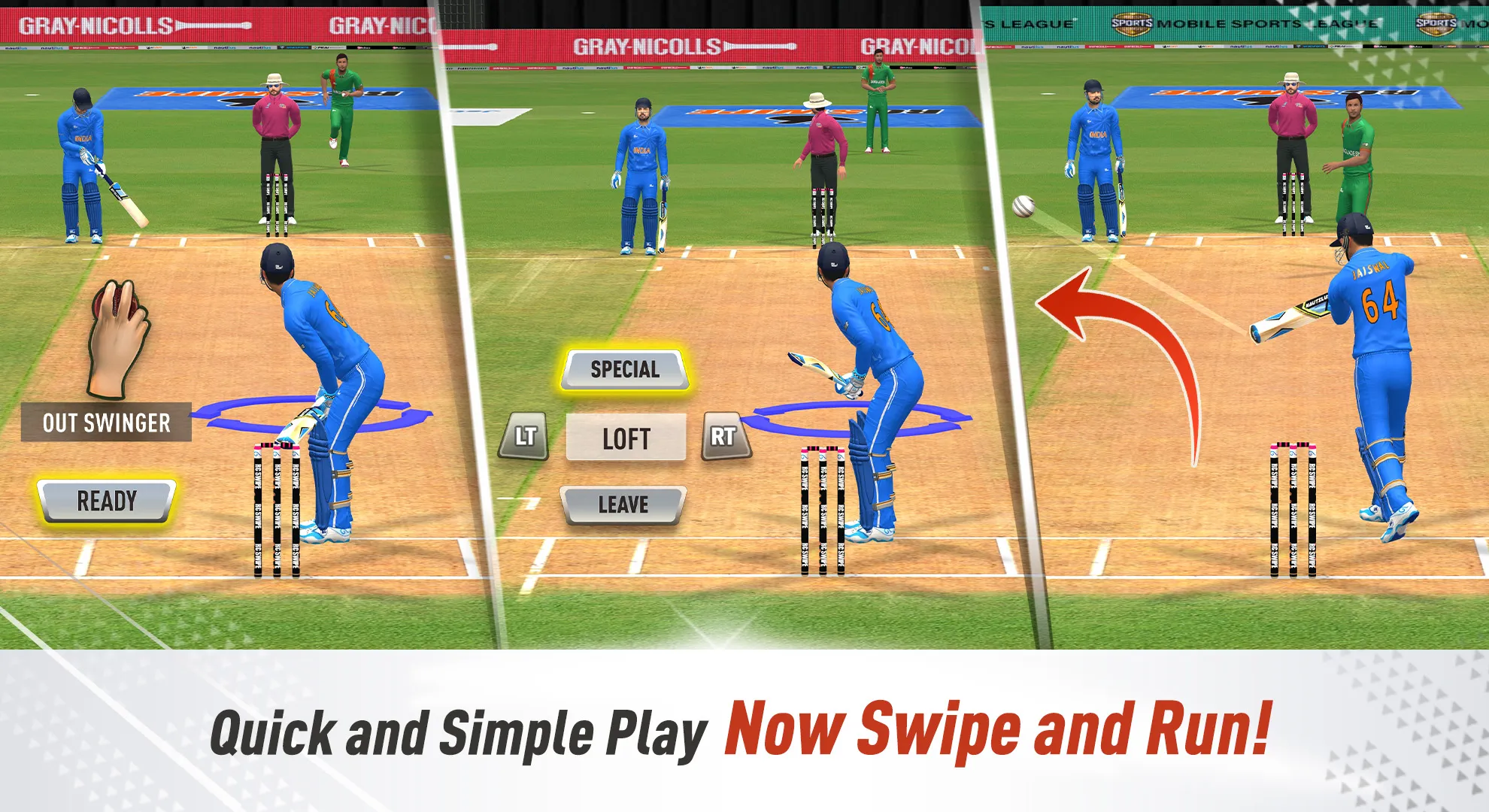 Real Cricket Swipe | Indus Appstore | Screenshot