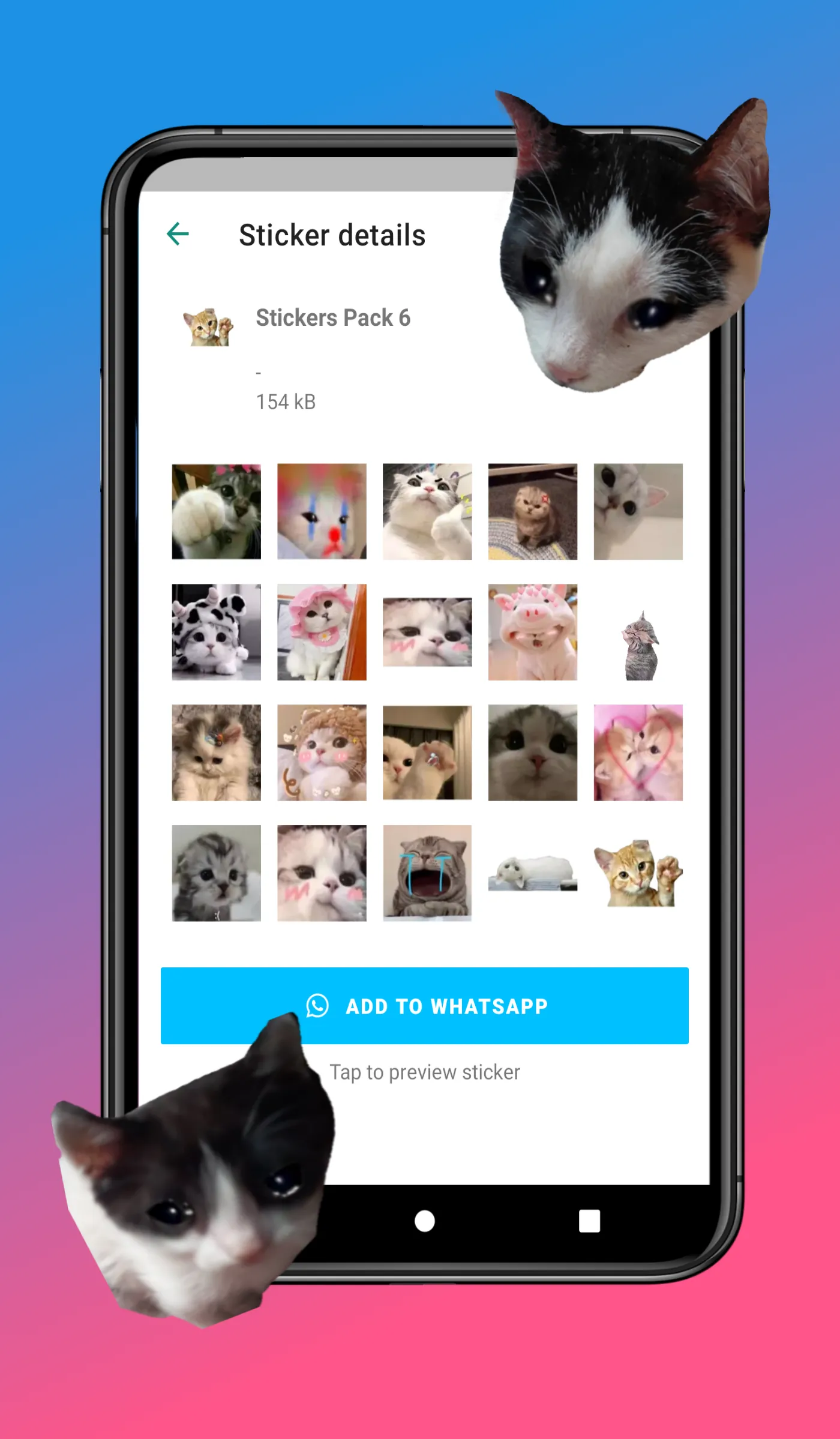 WAStickerApps Stickers Cats | Indus Appstore | Screenshot