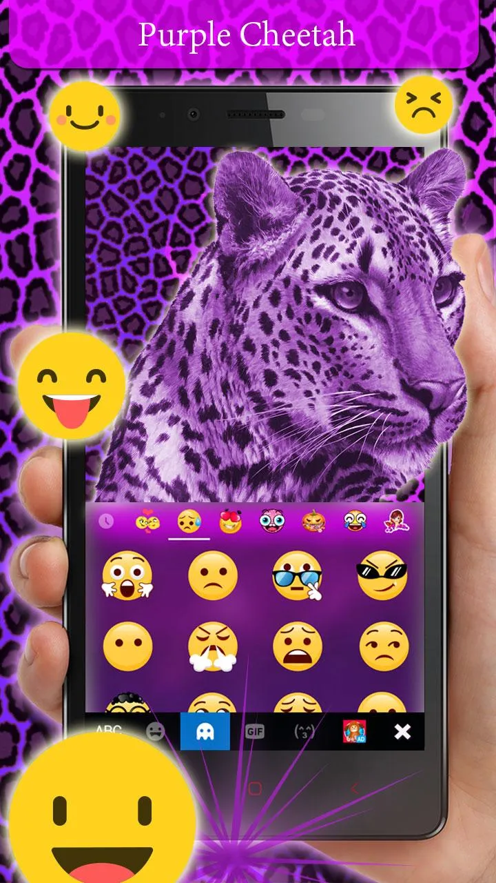 Purplecheetah Keyboard Theme | Indus Appstore | Screenshot